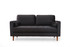 Sofa sa 2 sedišta Obod - Crna