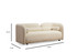 Sofa sa 2 sedišta Victoria Bouclette - krema