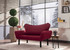 Sofa za 2 sjedišta Chatto - bordo