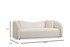 Sofa sa 3 sjedala Asos krema - 3