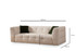 Sofa sa 3 sjedala Cady - bež