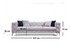 Sofa sa 3 sjedala Como - svijetlo siva