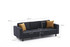 Sofa sa 3 sjedala Kelj somot - antracit Sofa sa 3 sjedala Kelj somot - antracit