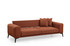 Sofa sa 3 sjedala Kenzo 3 - crijepno crvena
