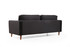 Sofa sa 3 sjedala Obod - Crna