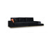4-sjedala Sofa Linija sa bočnim stolom - crna