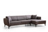 Ugaona sofa Belissimo desno - tamno siva