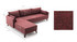 Ugaona sofa Ugaona garnitura Bella Lijeva 1 - Claret Red Ugaona sofa Ugaona garnitura Bella Lijeva 1 - Claret Red