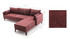 Ugaona sofa Bella Kutna Sofa Desna 1 - Claret Red Ugaona sofa Bella Kutna Sofa Desna 1 - Claret Red