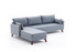 Ugaona sofa Bella Soft Köşe Koltuk Lijeva - Plava Ugaona sofa Bella Soft Köşe Koltuk Lijeva - Plava