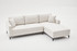 Ugaona sofa Berlin desno - krem, crna Ugaona sofa Berlin desno - krem, crna