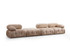 Ugaona sofa Bubble Corner (L1-O1-1R -Puf) - krem
