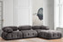 Ugaona sofa Bubble Corner (L1-O1-1R -Puf) - Siva