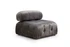 Ugaona sofa Bubble Corner (L1-O1-1R -Puf) - Siva