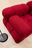 Ugaona sofa Bubble Corner (L1-O1-1R -Puf) - Crveni