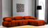 Ugaona sofa Bubble Corner (L1-O1-1R -Puf) - Crveni pločica