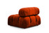 Ugaona sofa Bubble Corner (L1-O1-1R -Puf) - Crveni pločica