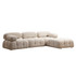 Ugaona sofa Bubble krema Bouclette L1-O1-1R-PUF Ugaona sofa Bubble krema Bouclette L1-O1-1R-PUF