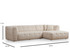 Ugaona sofa Cady 3 sjedila desno - bež
