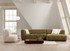 Ugaona sofa Cady 3 sjedala desno - kaki