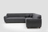 Ugaona sofa Eddy Corner 2 (3L-C-3R) - tamno siva