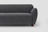 Ugaona sofa Eddy Corner 2 (3L-C-3R) - tamno siva