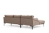 Ugaona sofa Leo Kutak Lijevo - Moka