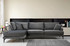 Ugaona sofa Papira ugao lijevi (Chl+3R) - antracit