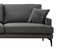 Ugaona sofa Papira ugao lijevi (Chl+3R) - antracit