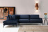 Ugaona sofa Papira ugao lijevi (Chl+3R) - tamnoplava