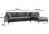 Ugaona sofa Papira ugao desni (L3+Chl) - antracit