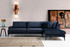 Ugaona sofa Papira ugao desni (L3+Chl) - tamnoplava