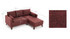 Ugaona sofa-krevet Bella Kutna Sofa Desna 2 - Claret Red Ugaona sofa-krevet Bella Kutna Sofa Desna 2 - Claret Red