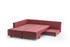 Ugaona sofa-krevet Manama kutni kauč na razvlačenje lijevo - Claret Red