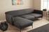 Ugaona sofa-krevet Venera L - antracit