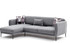 Ugaona sofa-krevet Venera L - Siva