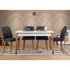Set stolova i stolica (5 komada) Costa White Atlantic- Antracit