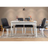 Set stolova i stolica (5 komada) Kosta bijela-antracit