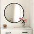Ogledalo Siyah Metal Çerçeve Yuvarlak Ayna A710