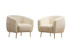 Wing Chair Eses Cream Bouclette Wing Chair Eses Cream Bouclette