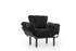 Wing Chair Nitta Single - Crna