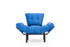 Wing Chair Nitta Singl - Plava