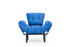 Wing Chair Nitta Singl - Plava
