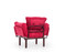Wing Chair Nitta Singl - Maroon