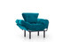 Wing Chair Nitta Single - Petrol Green