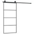 Klizna vrata s priborom 90 x 205 cm od ESG stakla i aluminija