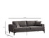 Sofa s 3 sjedala Astana 3 sjedala - antracit a.g Sofa s 3 sjedala Astana 3 sjedala - antracit a.g