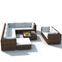 Vrtni Sofa Set 32 Kom Poli Ratan Smeđi