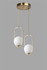 Luster Ahu 2 Li Tepsili Beyaz Camlı Eskitme Sarkıt a.g
