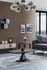 Luster Dolunay 6 Lı Siyah Füme Camlı Avize   a.g